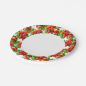 Erdbeere Pappteller (Schrägansicht)