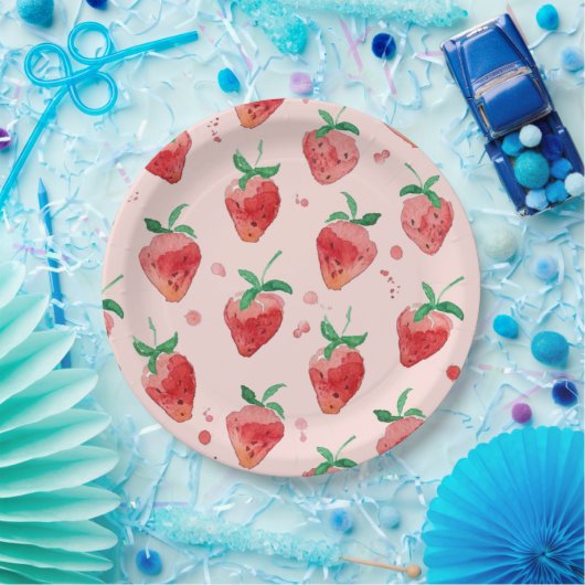 Erdbeere Pappteller (Party)