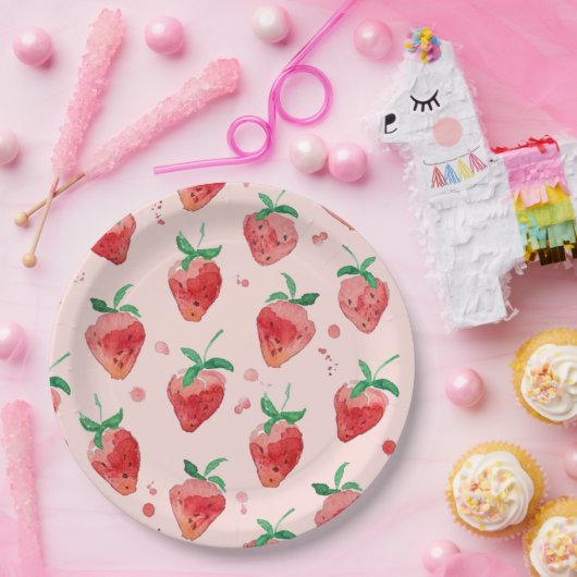 Erdbeere Pappteller (Party)