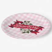 Erdbeere Pappteller (Schrägansicht)