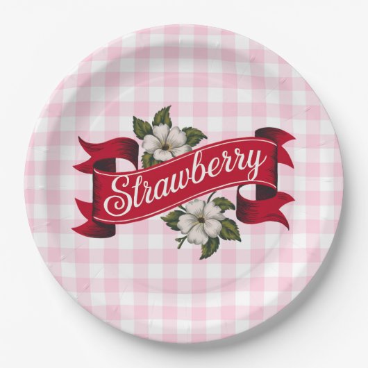 Erdbeere Pappteller (Vorderseite)