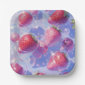 Erdbeere Pappteller (Vorderseite)