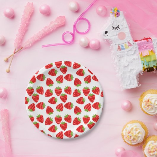 Erdbeere Pappteller (Party)