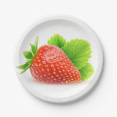 Erdbeere Pappteller (Vorderseite)