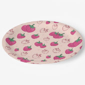 Erdbeere Pappteller (Schrägansicht)