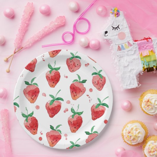 Erdbeere Pappteller (Party)