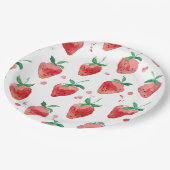 Erdbeere Pappteller (Schrägansicht)