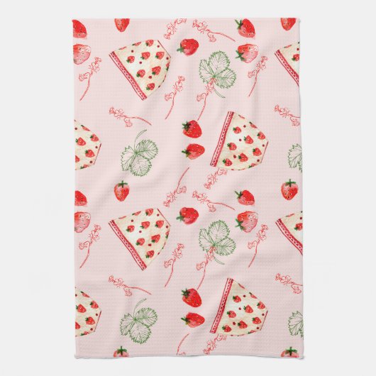 Erdbeere-Party Geschirrtuch (Vertikal)