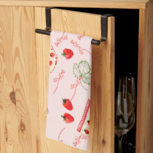 Erdbeere-Party Geschirrtuch