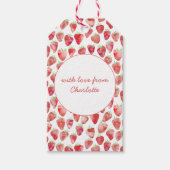 Erdbeere Personalisiert Geschenkanhänger (Vorderseite)