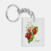 Erdbeere Personalisierte Schlüsselkette Schlüsselanhänger (Vorderseite links)