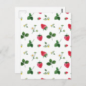 Erdbeere-Pflanze Postkarte (Vorne/Hinten)