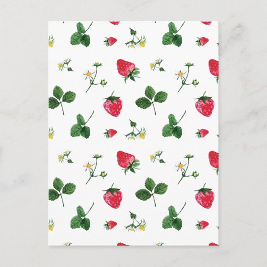Erdbeere-Pflanze Postkarte (Vorderseite)