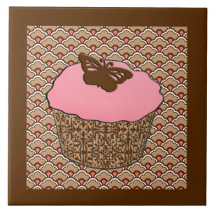 Erdbeere Pink Mattiert Cupcake Fliese