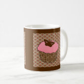 Erdbeere Pink Mattiert Cupcake Kaffeetasse (VorderseiteRechts)