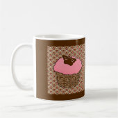 Erdbeere Pink Mattiert Cupcake Kaffeetasse (Links)