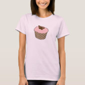 Erdbeere Pink Mattiert Cupcake T-Shirt (Vorderseite)