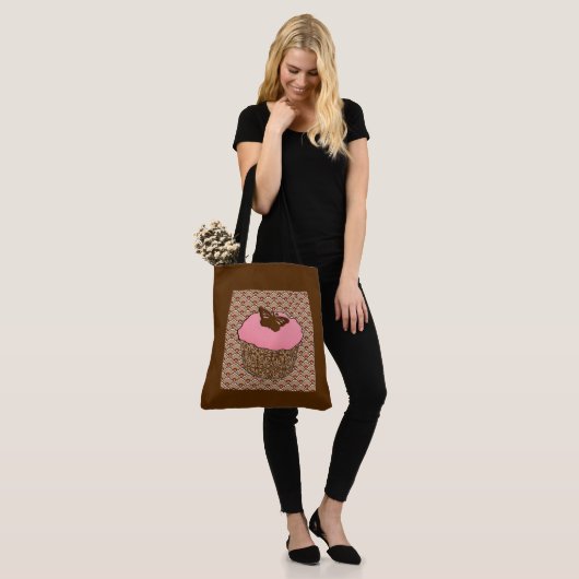 Erdbeere Pink Mattiert Cupcake Tasche (Am Model)