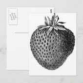 Erdbeere Postkarte (Vorne/Hinten)