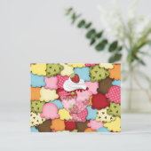 Erdbeere Postkarte (Stehend Vorderseite)