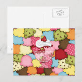 Erdbeere Postkarte (Vorne/Hinten)