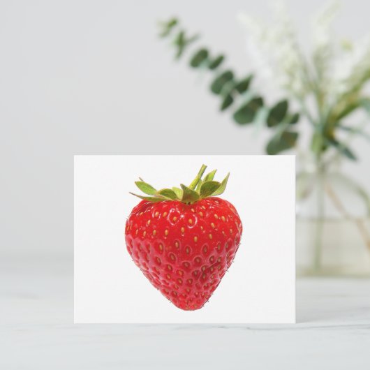 Erdbeere Postkarte (Stehend Vorderseite)