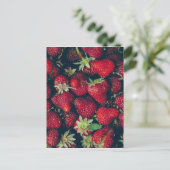 Erdbeere Postkarte (Stehend Vorderseite)