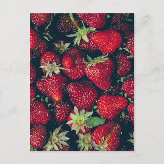 Erdbeere Postkarte (Vorderseite)