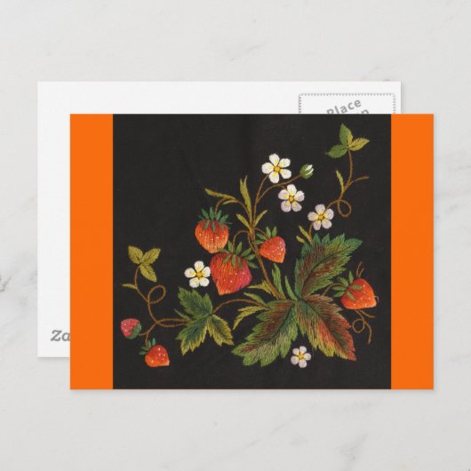 Erdbeere Postkarte (Vorne/Hinten)