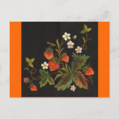 Erdbeere Postkarte (Vorderseite)