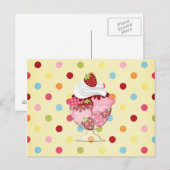 Erdbeere Postkarte (Vorne/Hinten)