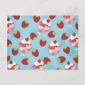 Erdbeere Postkarte (Vorderseite)