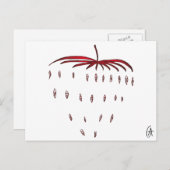 Erdbeere Postkarte (Vorne/Hinten)