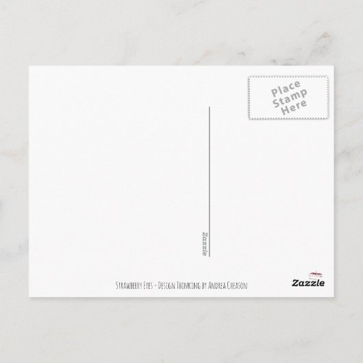 Erdbeere Postkarte (Rückseite)