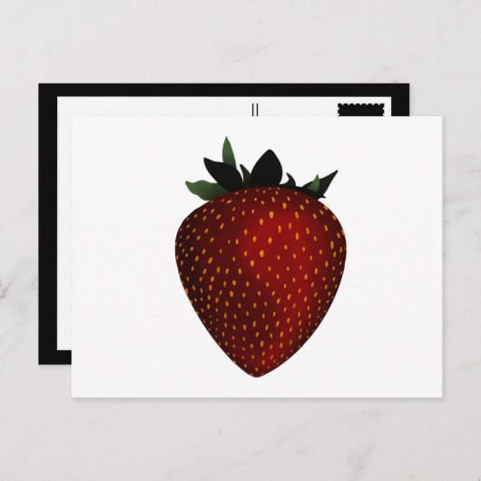 Erdbeere Postkarte (Vorne/Hinten)