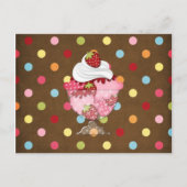 Erdbeere Postkarte (Vorderseite)