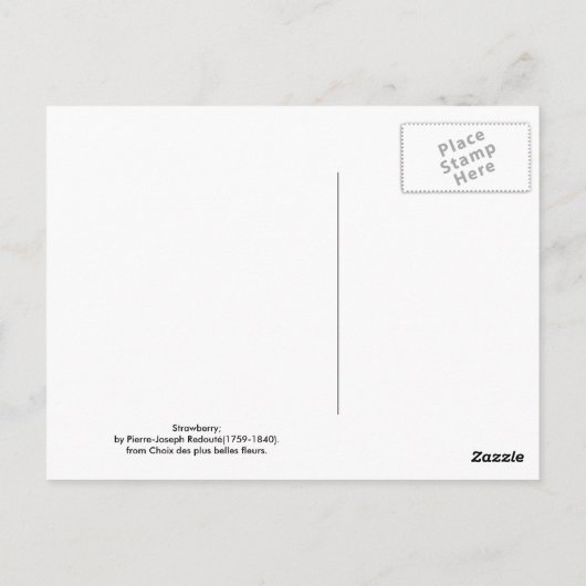 Erdbeere Postkarte (Rückseite)