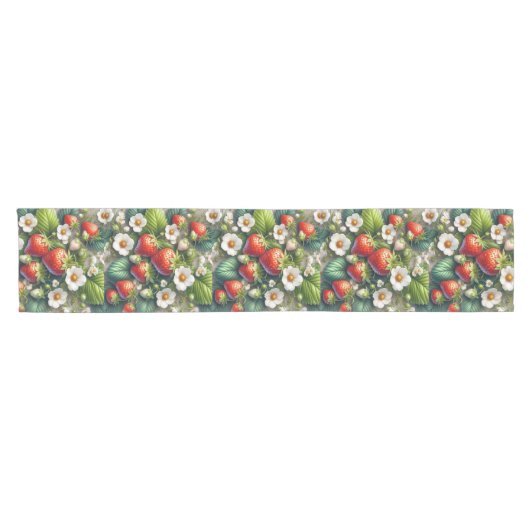 Erdbeere Print Spring / Summer Kurzer Tischläufer (Horizontal)