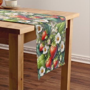 Erdbeere Print Spring / Summer Kurzer Tischläufer