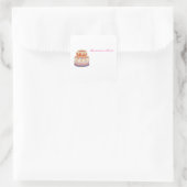 Erdbeere Quadratischer Aufkleber (Tasche)