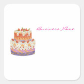 Erdbeere Quadratischer Aufkleber (Vorderseite)