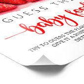 Erdbeere Raten Sie das Baby-Food-Zeichen Fotodruck (Ecke)