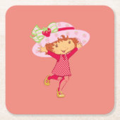 Erdbeere Rechteckiger Pappuntersetzer (Vorderseite)