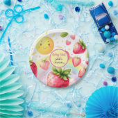 Erdbeere Regenbogenbeere erster 1. Geburtstag Pappteller (Party)