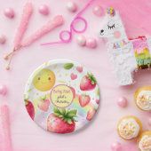 Erdbeere Regenbogenbeere erster 1. Geburtstag Pappteller (Party)