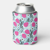 Erdbeere: Rosa Berry Nahtlos. Dosenkühler (Kanne Rückseite)