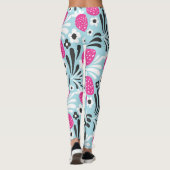 Erdbeere: Rosa Berry Nahtlos. Leggings (Rückseite)