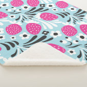 Erdbeere: Rosa Berry Nahtlos. Sherpadecke (3/4)