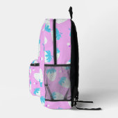 Erdbeere Rosa Blau Bedruckter Rucksack (Rechts)