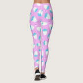 Erdbeere Rosa Blau Leggings (Rückseite)